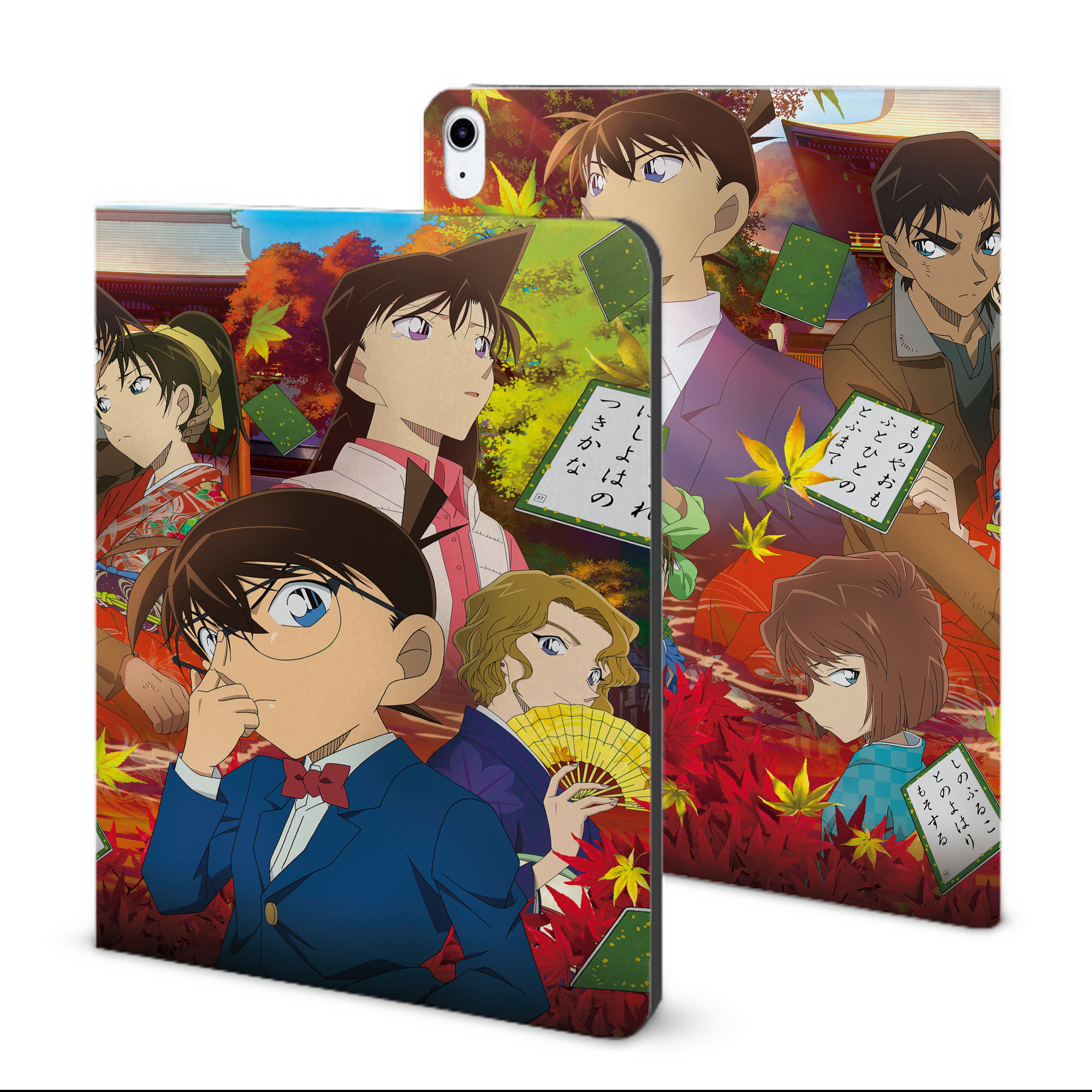 （画像用） 名探偵コナン Detective Conan IPad ケース ブック型 PUレザー TPU 耐衝撃 軽量 薄型 ペン収納なし 全面保護 IPad 各モデル対応